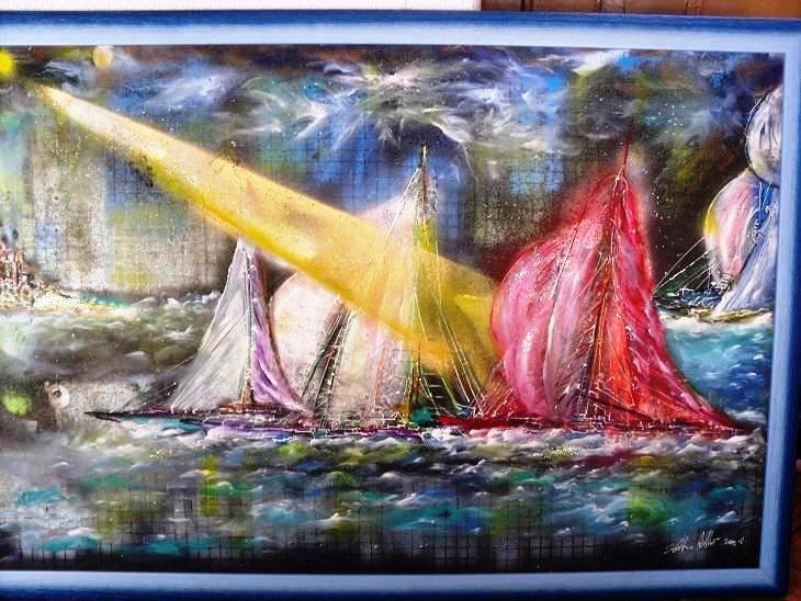 Tempesta nel golfo di notte