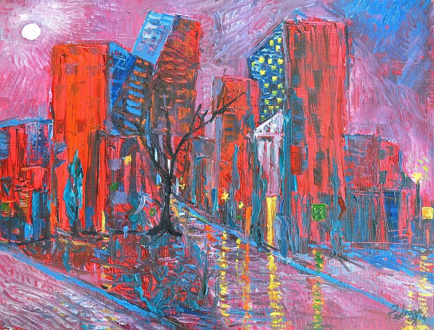 "La città in una notte di luna"