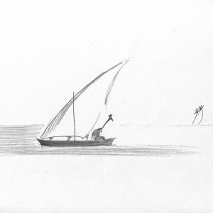 Sailing down the Nile in a Felucca.