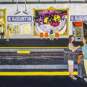 Il Disegno della Metro di Parigi (St. Augustin) 