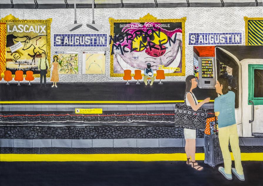 Il Disegno della Metro di Parigi (St. Augustin) 