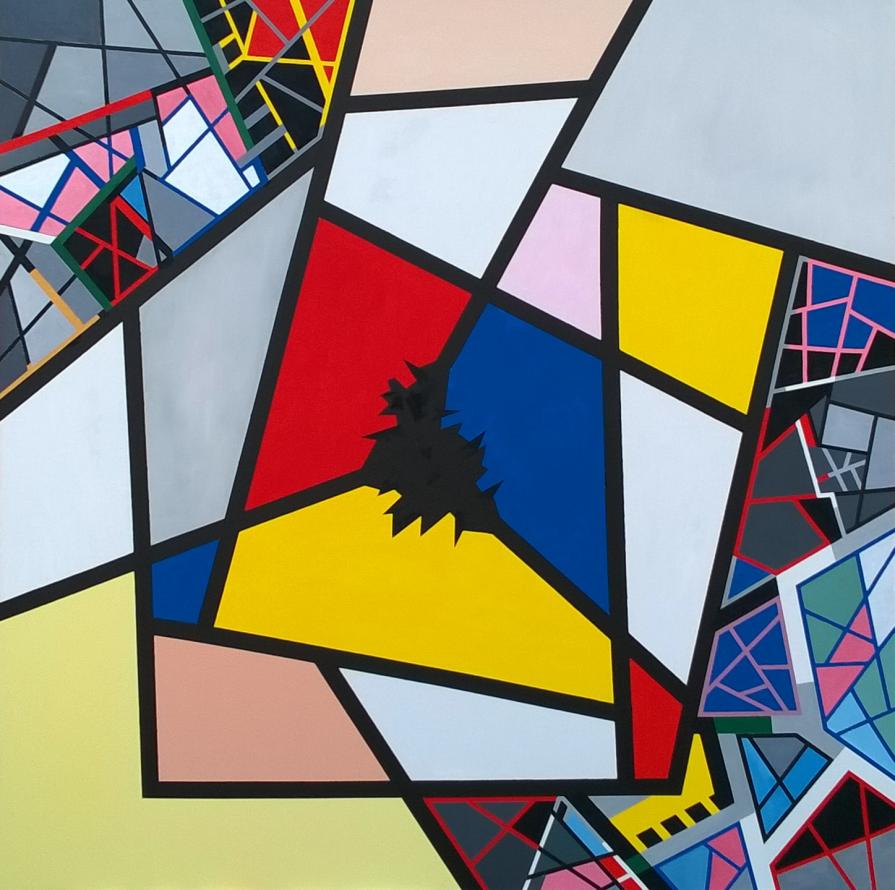 Deformazione strutturale della griglia Mondrian