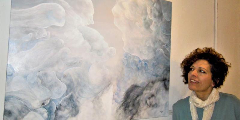 Maristella Angeli, present at the "Whit love" inauguration, Gubbio