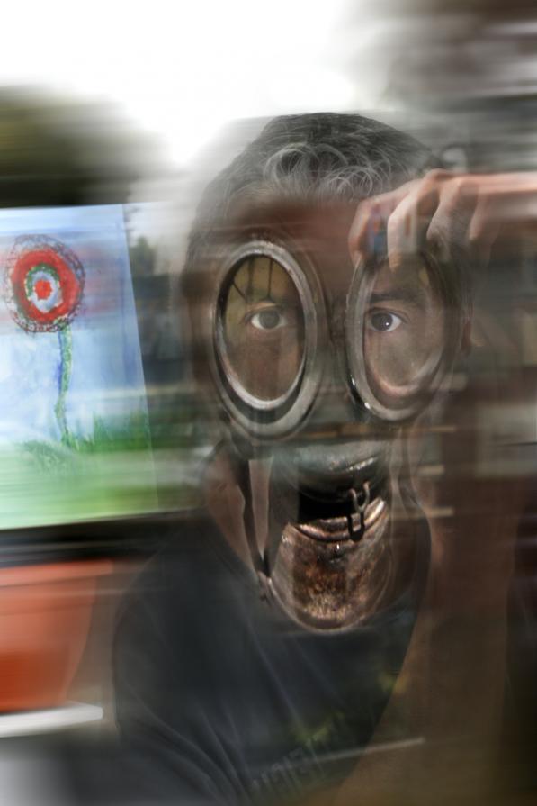 la mia immagine riflessa nella vetrina...