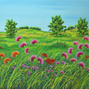 Seby Grasso (Italia) -  Profumo di primavera - olio su tela - 70 x 50