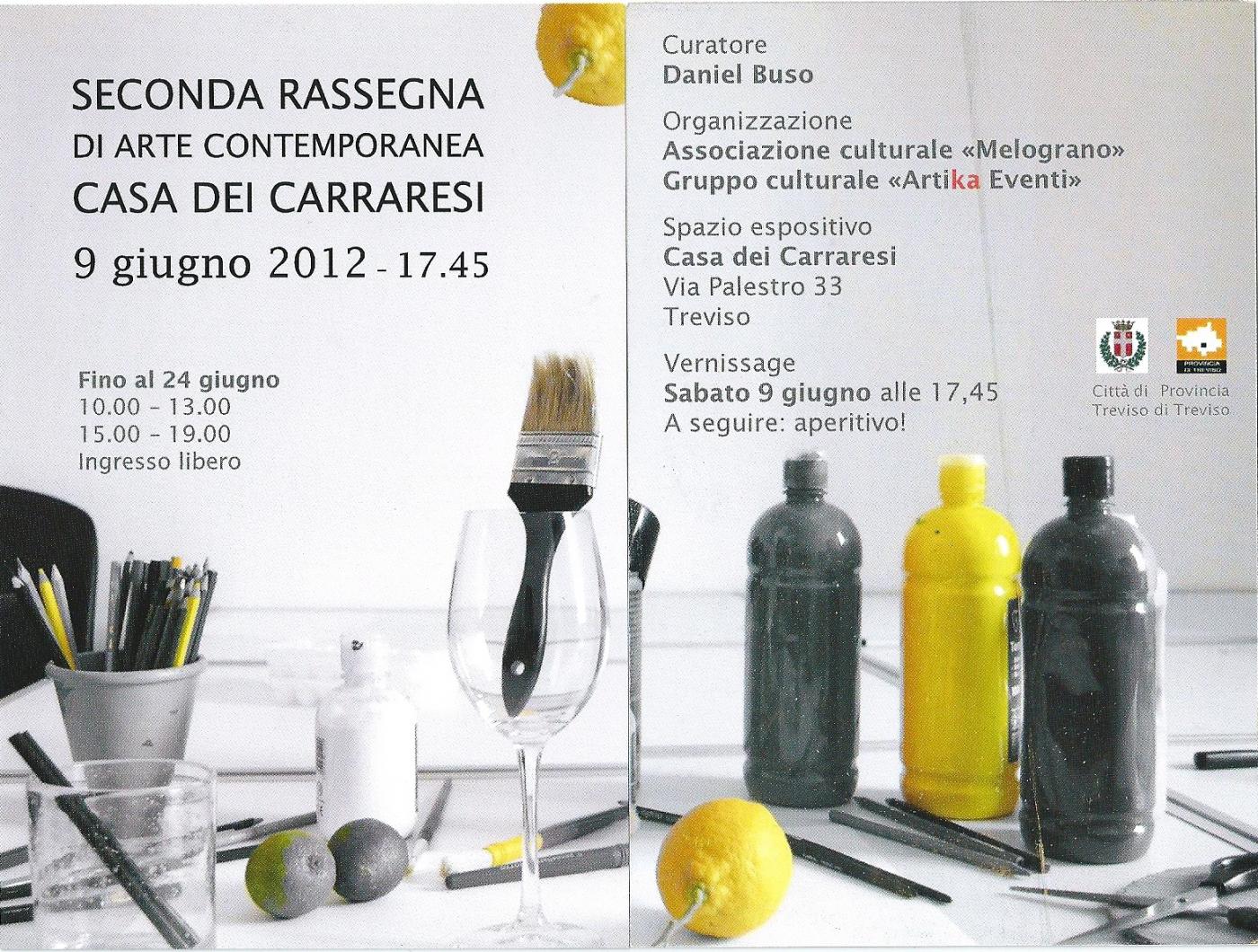 seconda rassegna di arte contemporanea casa dei carraresi