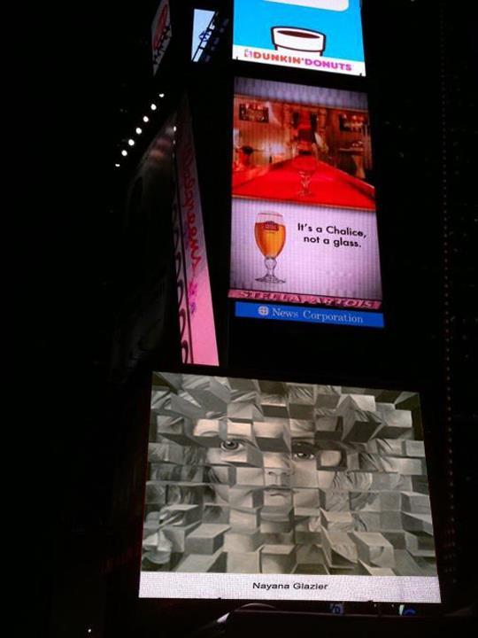 display in Times Square NY