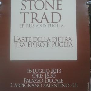 Stone tradition .Stone. art between  Epiro. and Puglia 