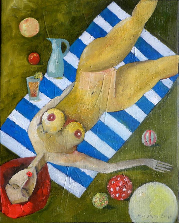 Miroslaw Hajnos (Polonia) - Nudo - olio tela - 24 x 30