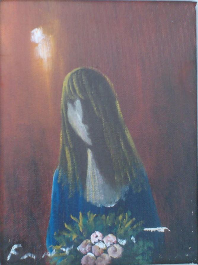 Eliano Fantuzzi (Italia) - L'attesa - olio tela - 24 x 18