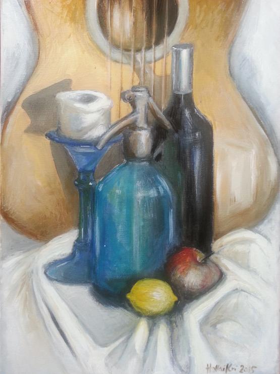 still life with the new gitar