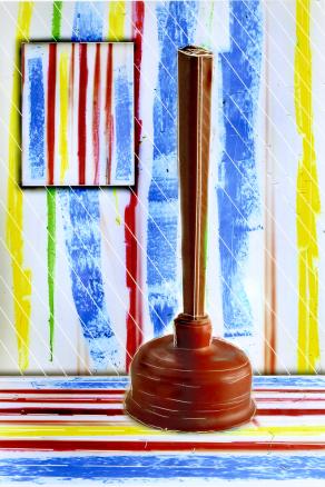 per il Sig. Faccenda Giovanni televenditore Orler,ecco lo stura lavandino d'artista....