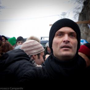 Pèlerin à Notre-Dame de Montevergine. l'Italie