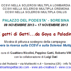 Invito Mostra "I gatti di Gatti" al Palazzo Comunale di Soresina (CR) Invito Mostra "I gatti di Gatti" al Palazzo Comunale di Soresina (CR)