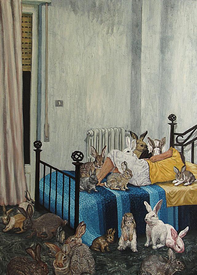 Cortázar sleeping. Cortázar sleeping.