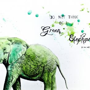 Do not think to a green elephant