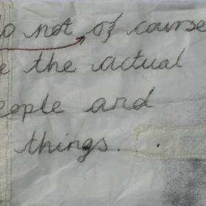 we do not of course, see the actual people and things