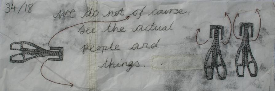 we do not of course, see the actual people and things