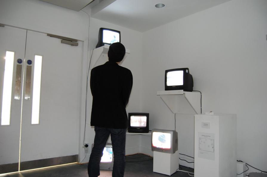 bubblegum jacket in gallery cloakroom (installation)