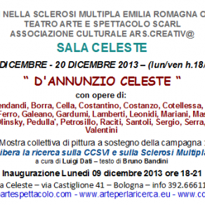 Invito Mostra collettiva "D'Annunzio Celeste" a Bologna in Sala Celeste Invito Mostra collettiva "D'Annunzio Celeste" a Bologna in Sala Celeste