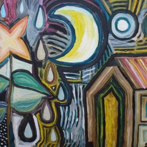 Notte estiva con pioggia