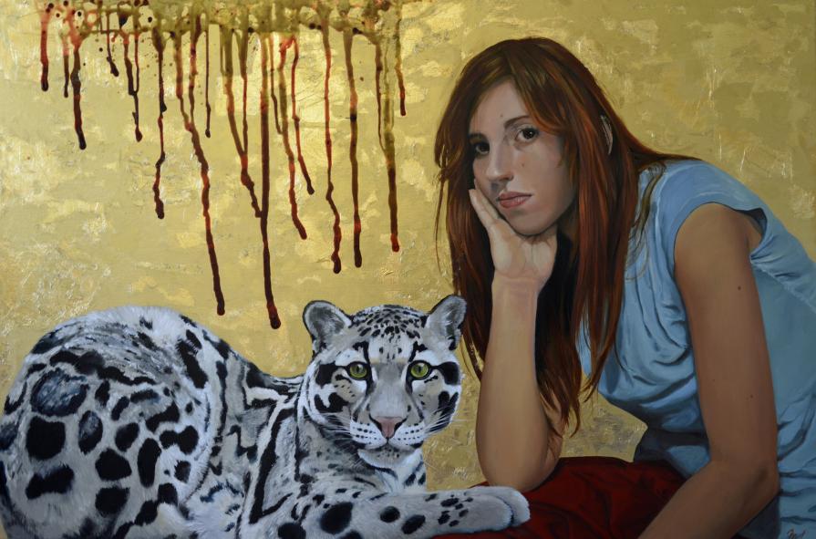 Valentina is bleeding as the clouded leopard disappears