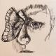 Untitled (self portrait with moth)