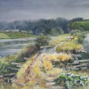 The bridge Prince of Demidov. Chusovaya village. 43 х 56 cm. 2014.jpg