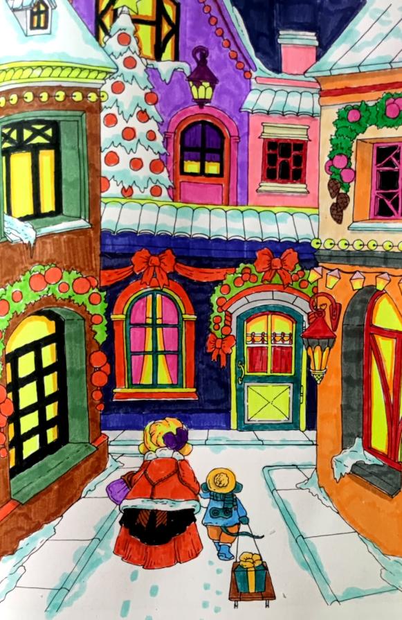 La neve imbianca il mondo...ma i colori delle case riscaldano il cuore !!! 