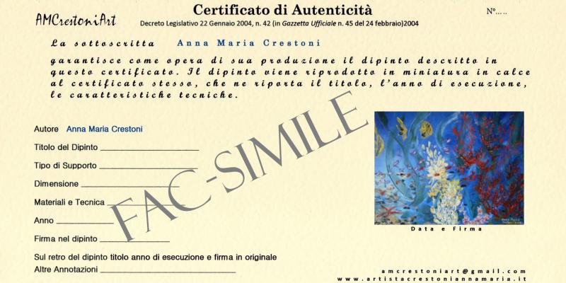Authenticity certificate