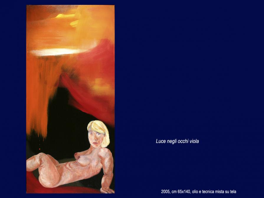 luce negli occhi viola