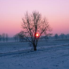 February evening sky