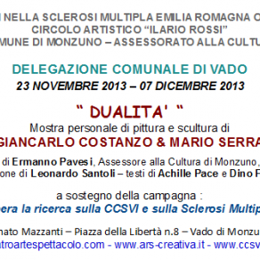 Invito Mostra personale di Giancarlo Costanzo e Mario Serra in Sala Mazzanti a Vado (BO) Invito Mostra personale di Giancarlo Costanzo e Mario Serra in Sala Mazzanti a Vado (BO)