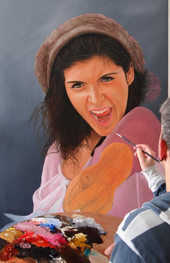 "I got you" Pintura em progresso / Painting in progress. "I got you" Pintura em progresso / Painting in progress.