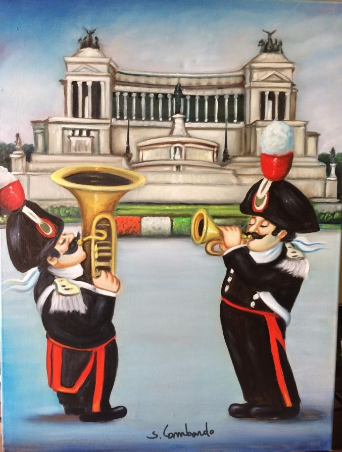 Salvo Lombardo - Concerto per l'altare della patria - olio su tela - 60 x 80