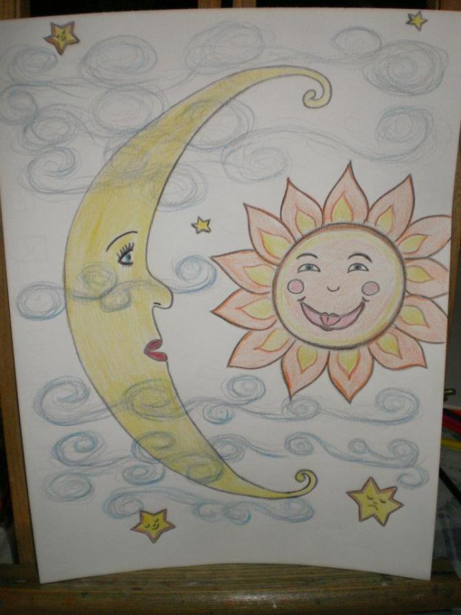 Luna triste sole che ride