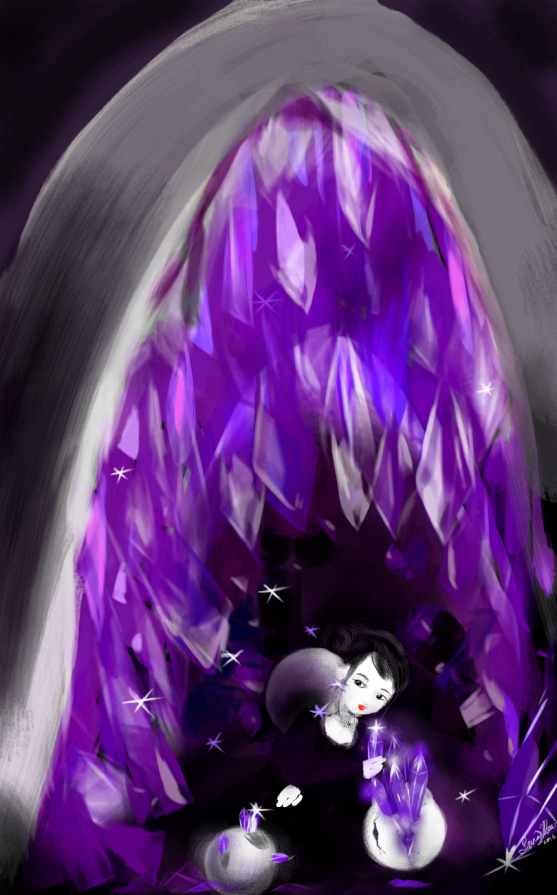 Crystal Gem -Violets,Crystallized Amethyst, Acclimate.