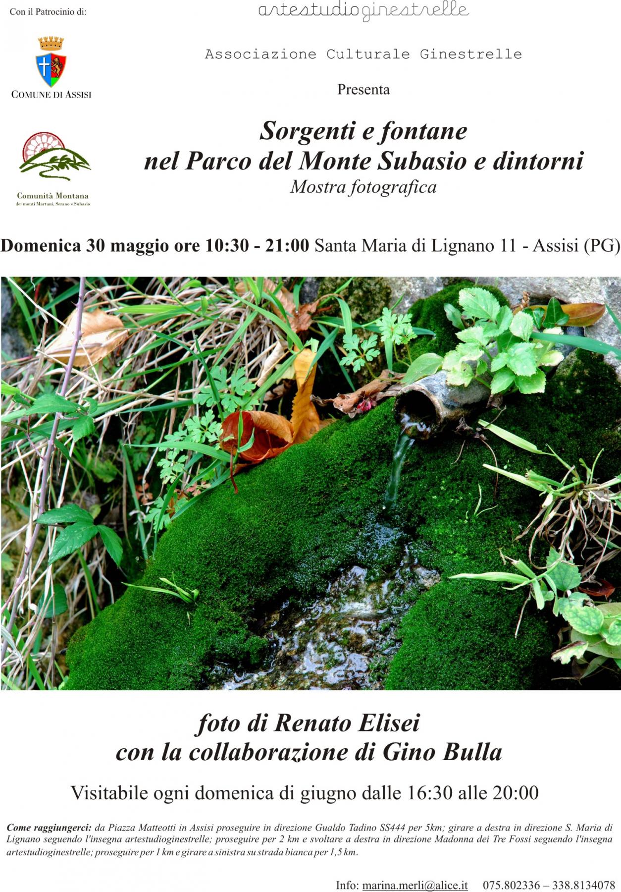Photography Exhibition "sources and fountains in the Regional Park of Mount Subasio"