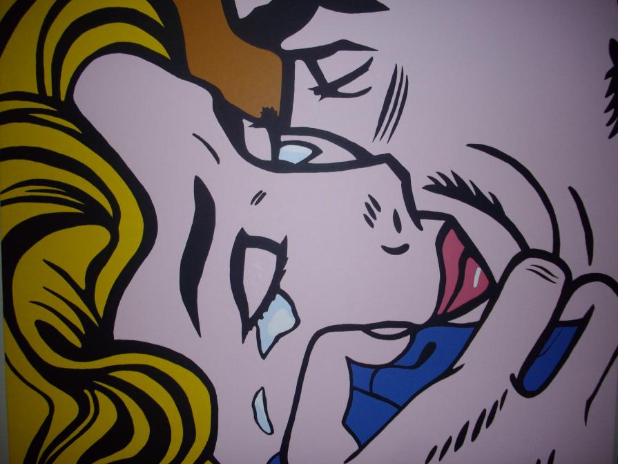 Omaggio a Roy Lichtenstein: Il Bacio