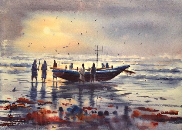 Sun rise at Pure Sea beach.