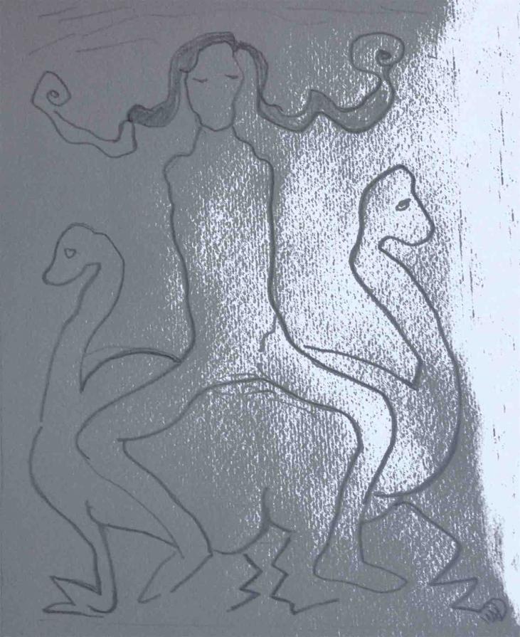 Reiter auf 2 Kamelen