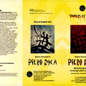 LA GLOBALART GALLERIA D’ARTE CONTEMPORANEA   Presenta la personale   Papiers set Toiles2013 