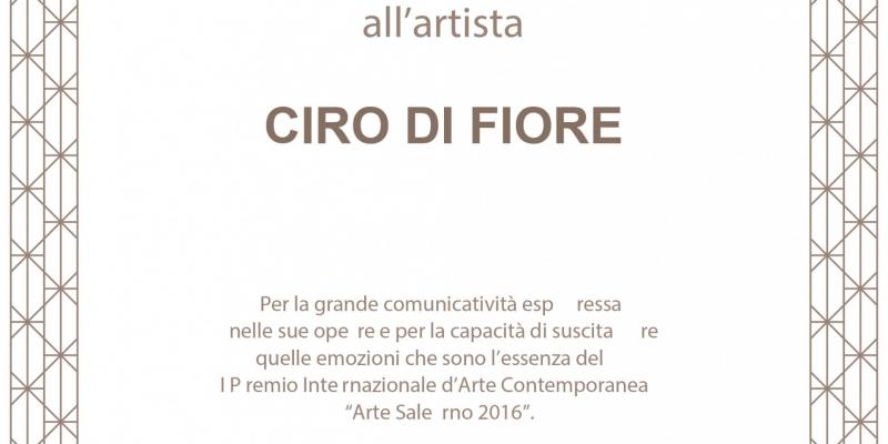 Awarding " Arte Salerno 2016"