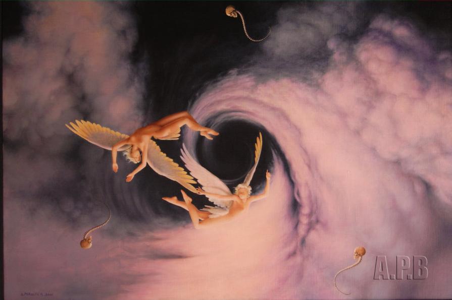 Vortice de cerradas plumas