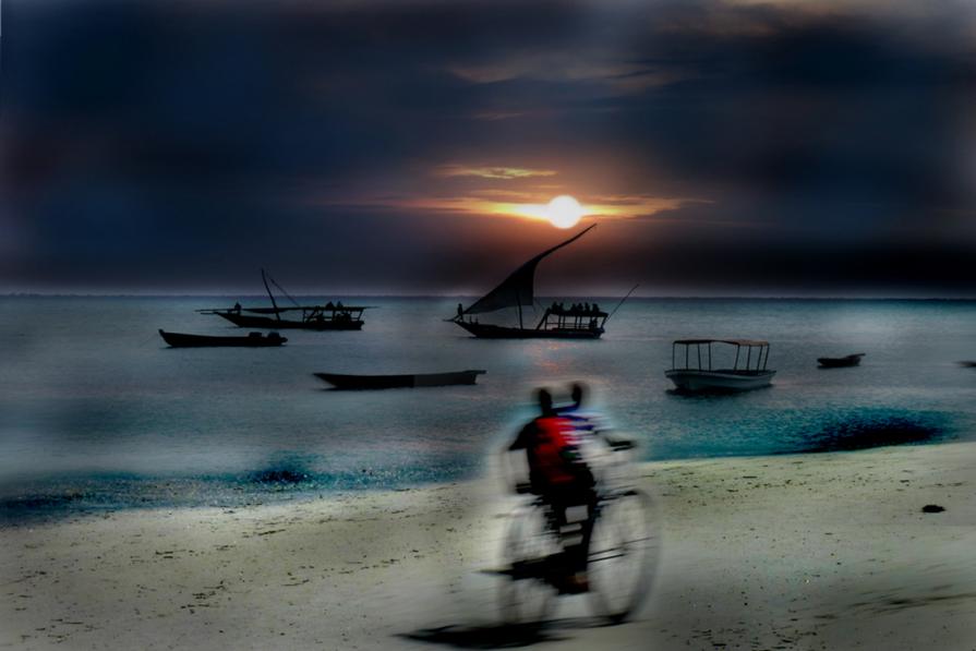 tramonto marino.viaggio con la mente in posti lontani.