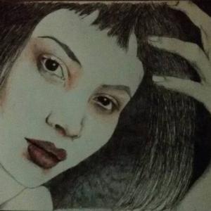 N 58 Biro nera arancione fucsia