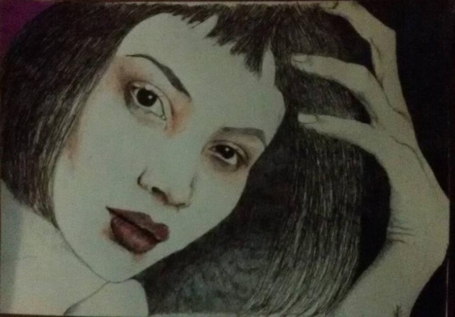 N 58 Biro nera arancione fucsia