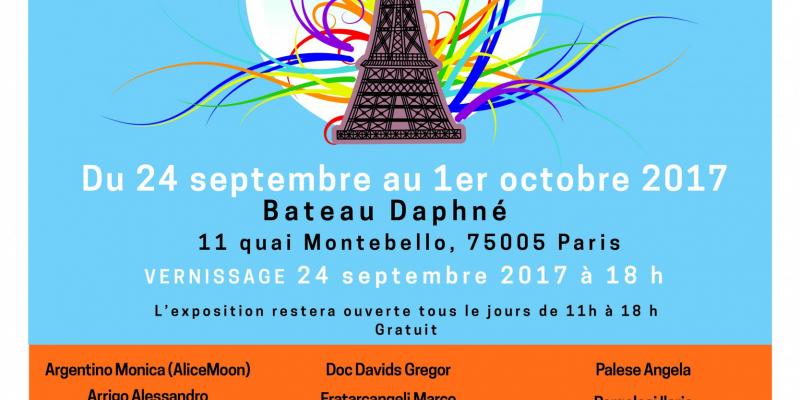 Exhibition Collective "Choosing Colors " at the "Daphne Bateau Gallery" during fashion week of  Paris