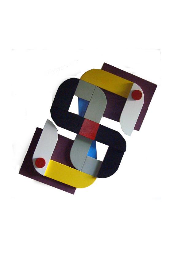 Coazione a ripetere   smalto su tavole   60x75  2008