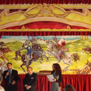 Proscenium and curtain